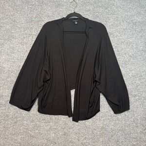 Torrid Sweater Womens 5X Black Cardigan‎ Open Front Flowy Dolman Sleeve Cropped